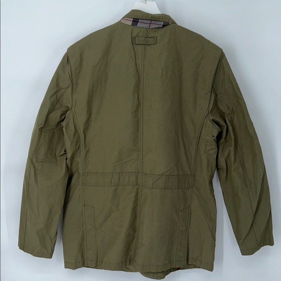 BARBOUR SANDER MEN’S DRESS TARTAN KHAKI GREEN JACKET LARGE - Picture 4 of 15